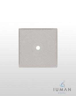 TAPA SKIMMER 15L CIRCULAR MARCO CUADRADO COLOR GRIS CLARO