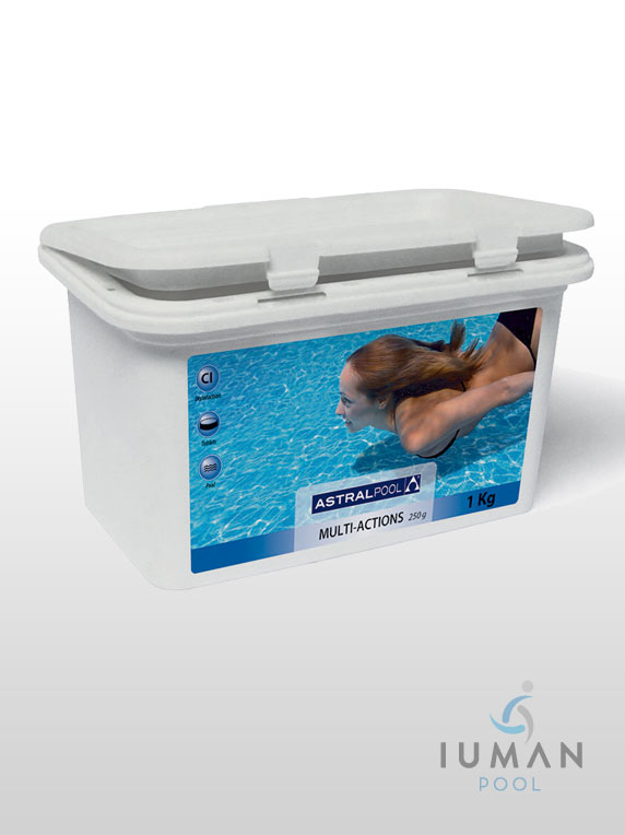 34439 MULTIACCIÓN EN COMPACTOS DE 250 GR 5 Kg - FORMATO CUADRADO | IUMAN Pool