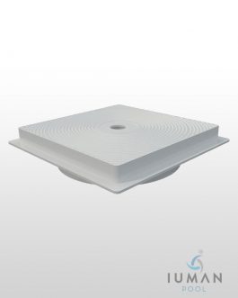 TAPA SKIMMER 17,5L CIRCULAR MARCO CUADRADO COLOR GRIS CLARO