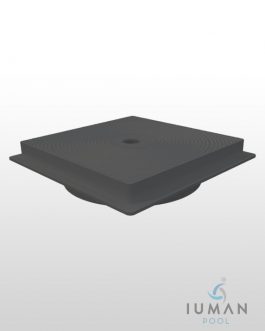 TAPA SKIMMER 17,5L CIRCULAR MARCO CUADRADO COLOR GRIS ANTRACITA